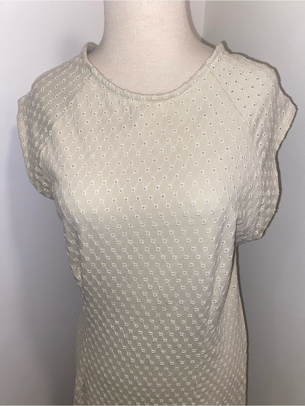 Free People Cream Eventide Open-Back Eyelet Midi Dress - Size XL - NEW - Picture 6 of 13